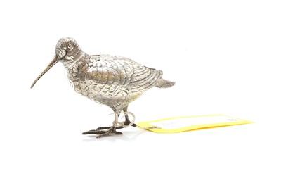Lot 43 - A silver model of a snipe
