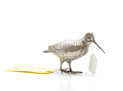 Lot 43 - A silver model of a snipe