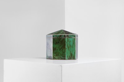 Lot 365 - A George III green-stained tortoiseshell and ivory tea caddy