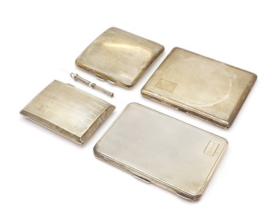 Lot 11 - A group of four silver cigarette cases