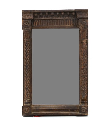 Lot 492 - A carved and painted pier mirror