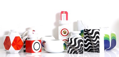 Lot 106 - Thirteen German 'Op Art' vases