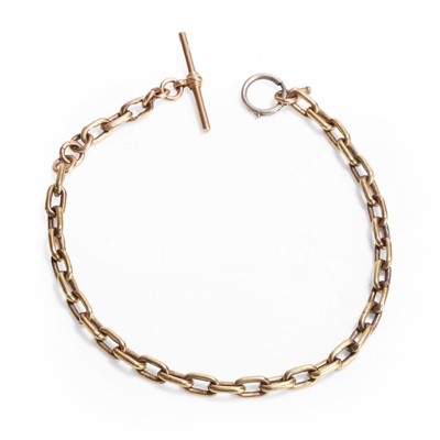 Lot 1277 - A gold Albert chain