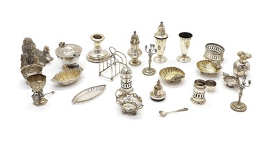 Lot 5 - A collection of silver miniature items and condiments
