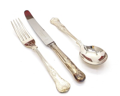 Lot 7 - Two silver plated canteens of cutlery