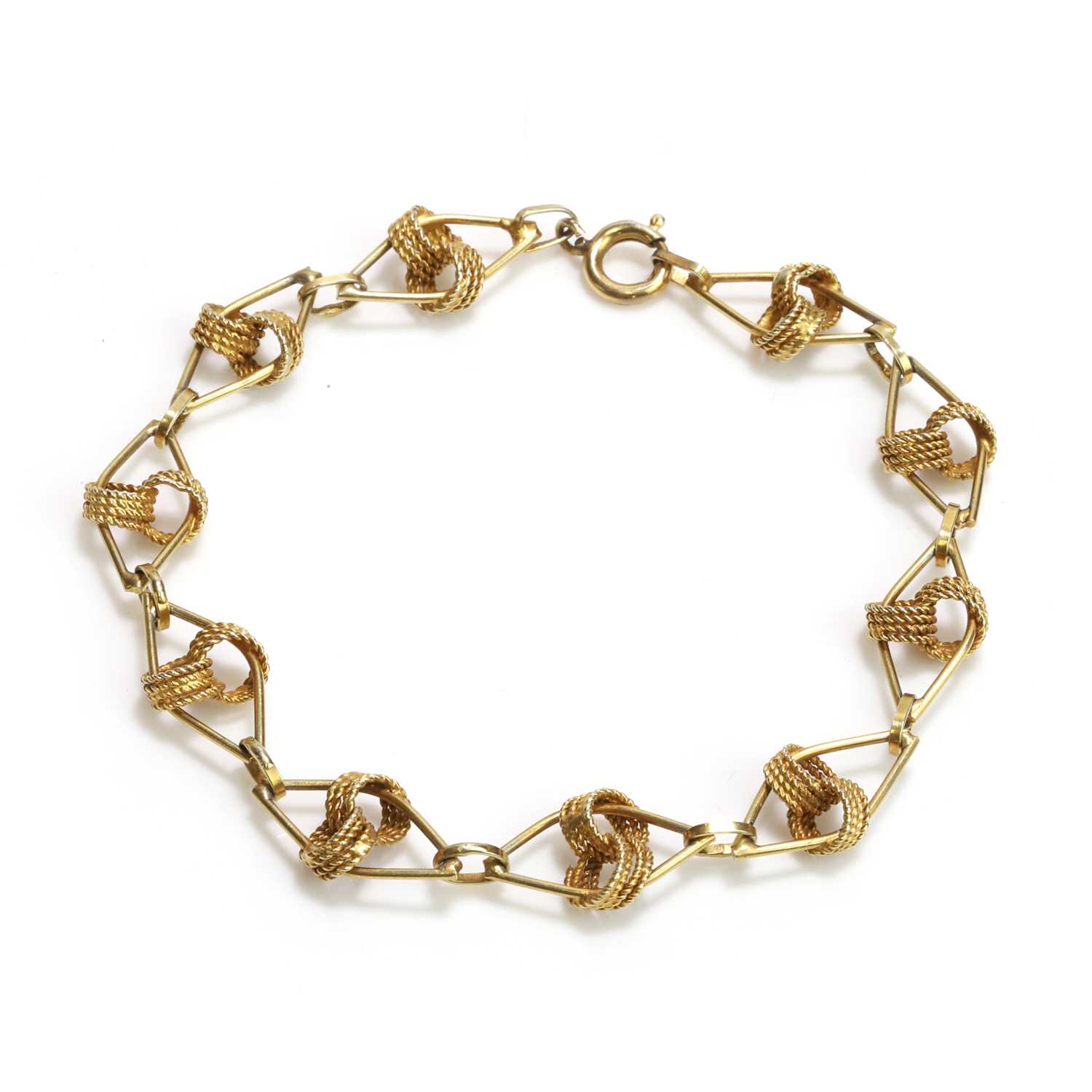 Lot 1255 - A 9ct gold bracelet