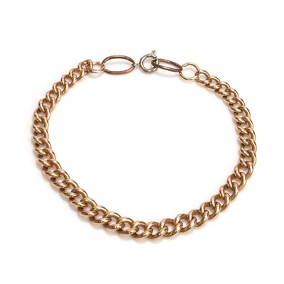 Lot 1276 - A 9ct gold rose gold bracelet