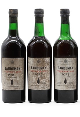 Lot 82 - Sandeman, Vintage Port, 1963