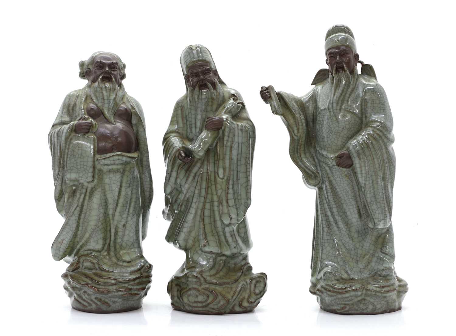 Lot 56 - Three Chinese porcelain figures