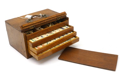 Lot 60 - A Chinese cased mahjong set