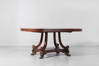 Lot 245 - A Regency kingwood and brass centre table