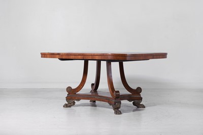 Lot 245 - A Regency kingwood and brass centre table
