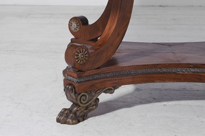 Lot 245 - A Regency kingwood and brass centre table