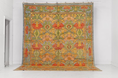Lot 204 - A wool carpet of Arts and Crafts design