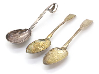 Lot 16 - A Georg Jensen Blossom silver spoon