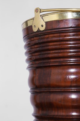 Lot 250 - A mahogany and brass peat bucket