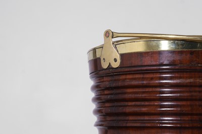 Lot 250 - A mahogany and brass peat bucket
