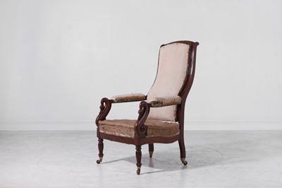 Lot 493 - A Louis Philippe mahogany armchair