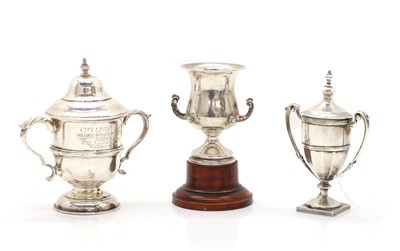 Lot 13 - A group of three silver trophies