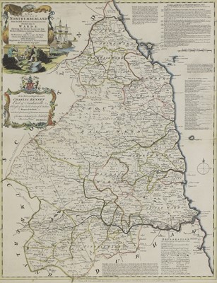 Lot 17 - 'A New Improved Map of Northumberland from the best surveys and intelligences'