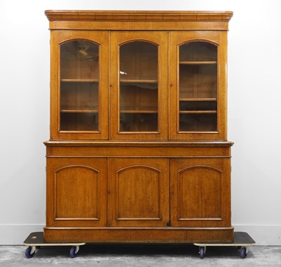 Lot 515 - A Victorian oak library bookcase