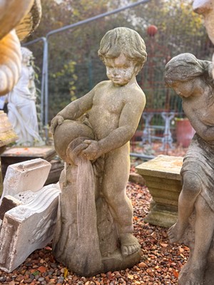 Lot 560 - A pair of reconstituted putti