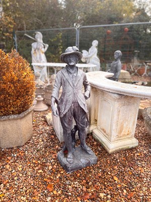 Lot 557 - A pair cast metal of cockney characters