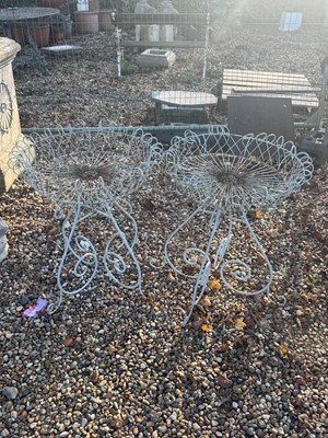 Lot 531 - A pair of wirework planters
