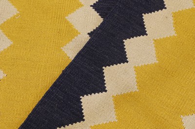 Lot 281 - A long flat-weave wool stair runner