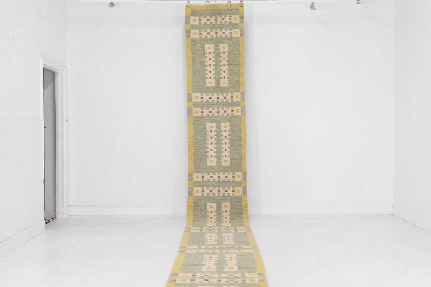 Lot 272 - A flat-weave wool stair runner of Scandinavian design
