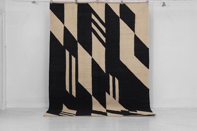 Lot 486 - A Bauhaus-inspired flat-weave wool carpet