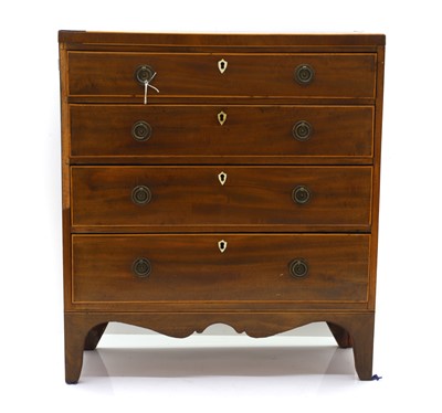 Lot 506 - A miniature mahogany chest of drawers