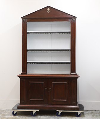 Lot 505 - A mahogany open front bookcase