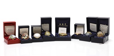 Lot 309 - Eight Halcyon Days enamel boxes