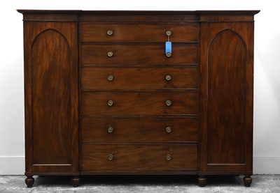 Lot 509 - A Regency mahogany wardrobe