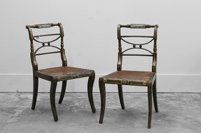 Lot 513 - A pair of Regency painted chairs