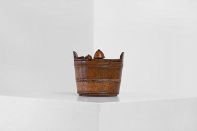 Lot 407 - A Karelian birch butter tub