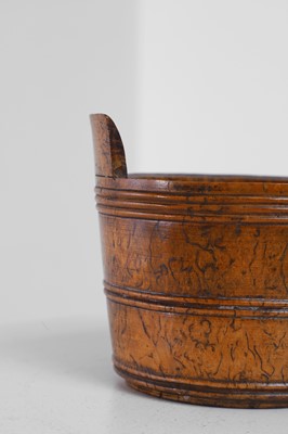 Lot 407 - A Karelian birch butter tub