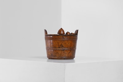 Lot 407 - A Karelian birch butter tub