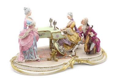 Lot 106 - A Capo di Monte figure group, 'The Concert'