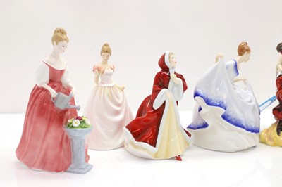 Lot 104 - Eight Royal Doulton figures