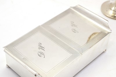 Lot 2 - A silver table top cigarette box