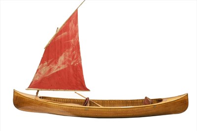 Lot 551 - A cedarwood strip sailing canoe