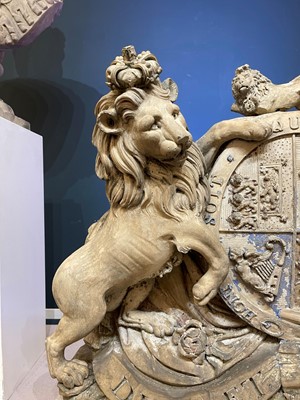 Lot 122 - A Coade stone Royal Coat of Arms