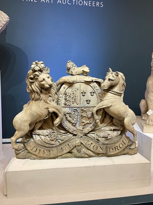 Lot 122 - A Coade stone Royal Coat of Arms