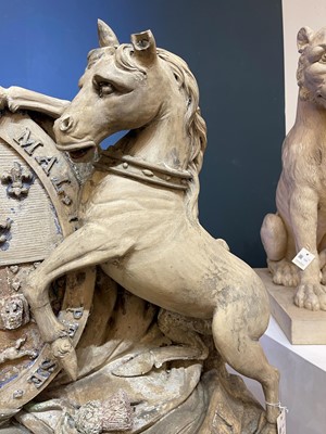 Lot 122 - A Coade stone Royal Coat of Arms