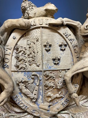 Lot 122 - A Coade stone Royal Coat of Arms