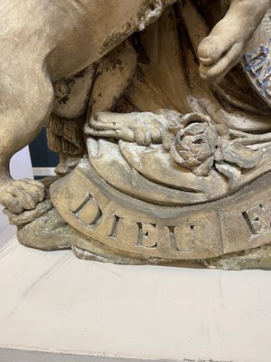 Lot 122 - A Coade stone Royal Coat of Arms