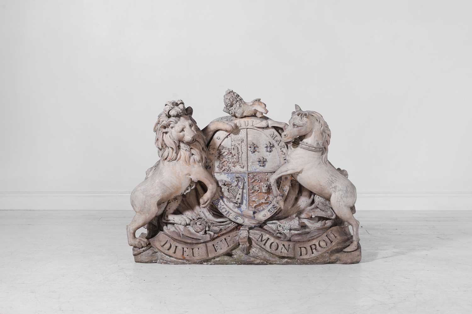 Lot 122 - A Coade stone Royal Coat of Arms