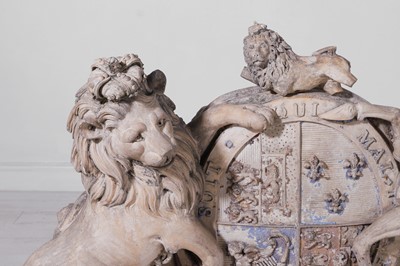 Lot 122 - A Coade stone Royal Coat of Arms